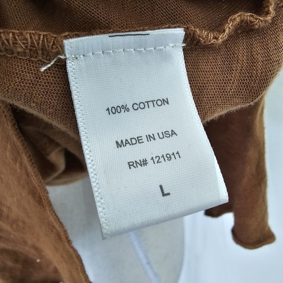 LNA Brown Ombre Asymmetrical Off Shoulder Tee - Picture 9 of 9